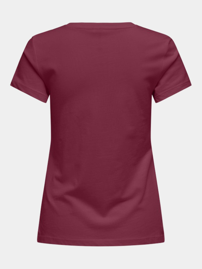 T-shirt de sport onppica life bordeaux femme - Only