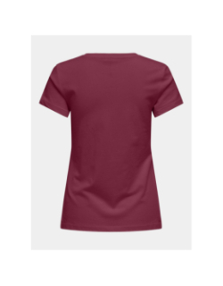 T-shirt de sport onppica life bordeaux femme - Only