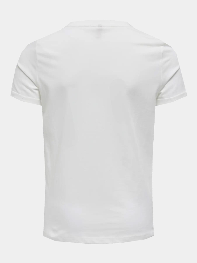 T-shirt à manches courtes kogemma léopard blanc fille - Only