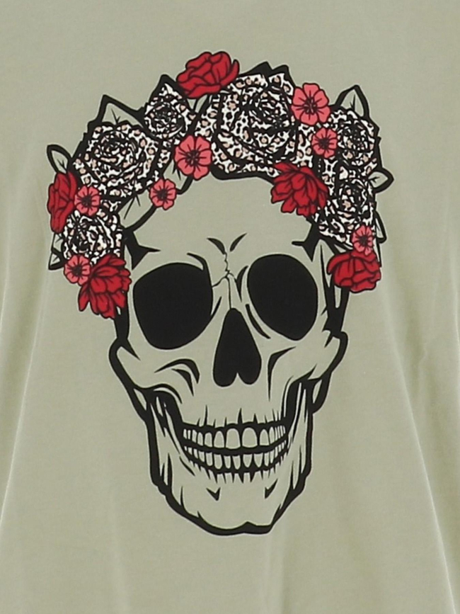 T-shirt à manches courtes kogemma skull kaki fille - Only