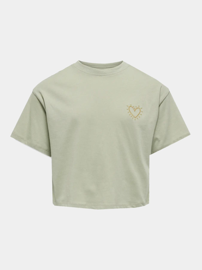 T-shirt à manches courtes kogvilla vert fille - Only