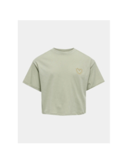 T-shirt à manches courtes kogvilla vert fille - Only