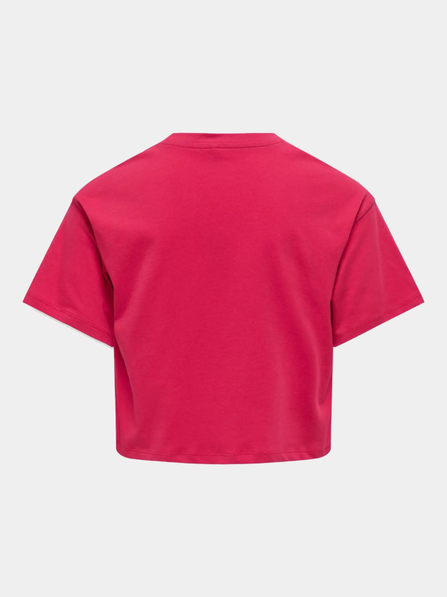 T-shirt à manches courtes kogvilla rose fille - Only