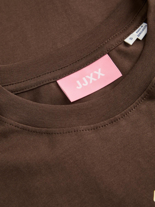 T-shirt jxmerle palm springs marron femme - JJXX