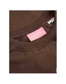 T-shirt jxmerle palm springs marron femme - JJXX