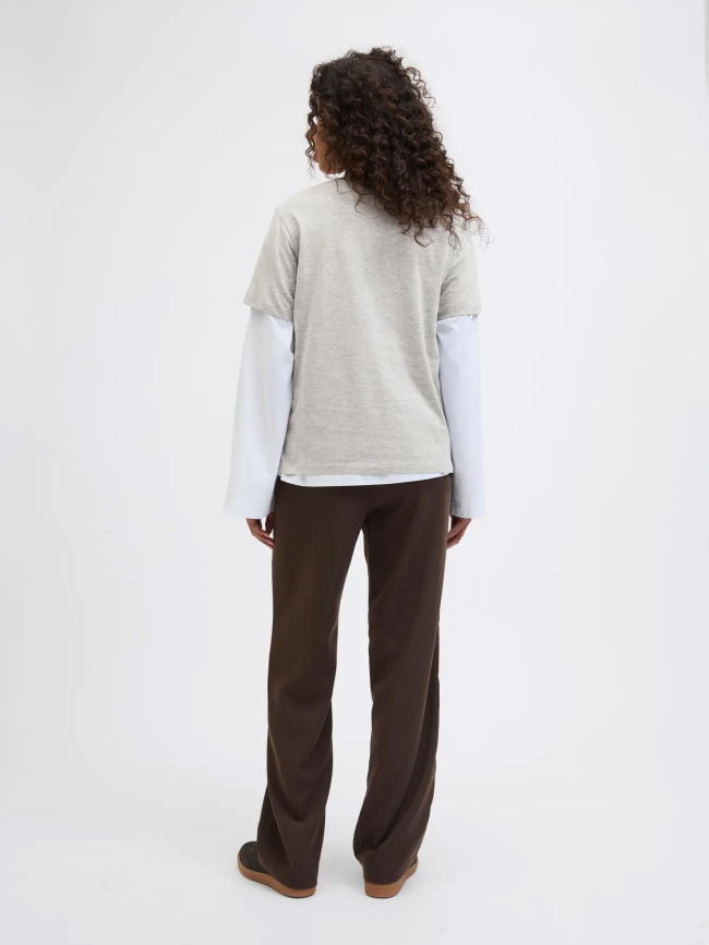 T-shirt jxmerle st tropez gris femme - JJXX