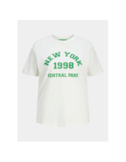 T-shirt jxmerle new york beige femme - JJXX