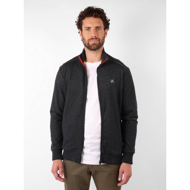 Sweat zippé chiné sakop gris homme - Oxbow