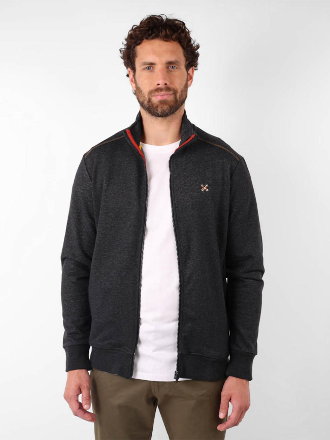 Sweat zippé chiné sakop gris homme - Oxbow