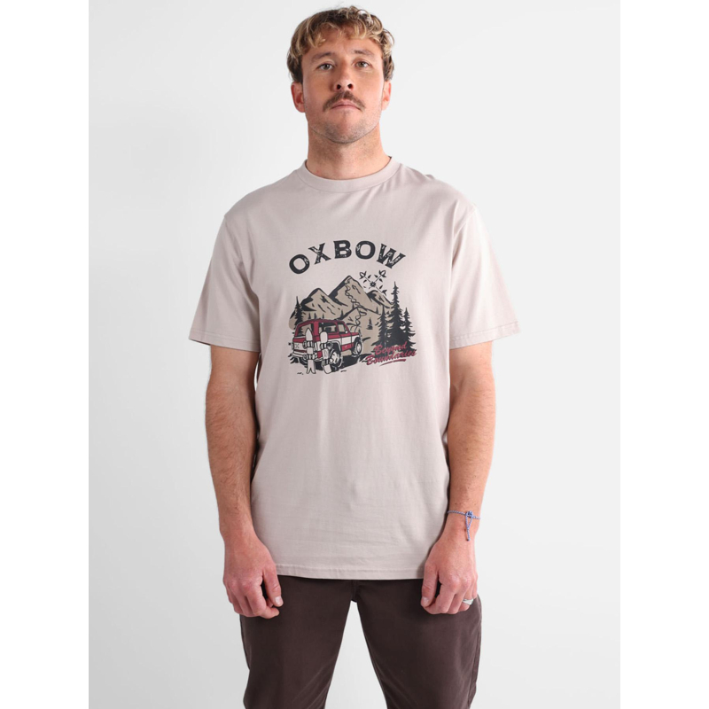 T-shirt à manches courtes on trip marron homme - Oxbow