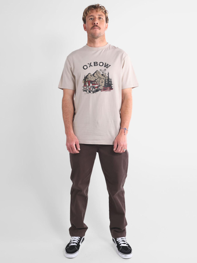 T-shirt à manches courtes on trip marron homme - Oxbow