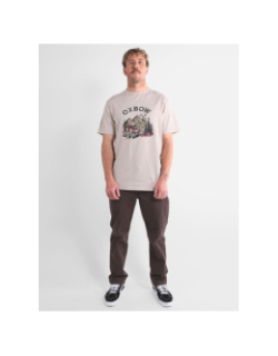 T-shirt à manches courtes on trip marron homme - Oxbow
