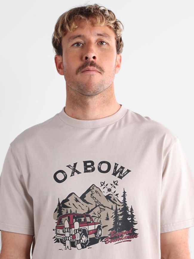 T-shirt à manches courtes on trip marron homme - Oxbow