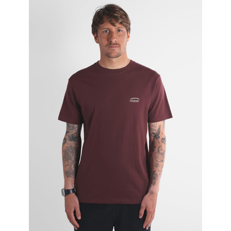 T-shirt à manches courtes tagtan bordeux homme - Oxbow
