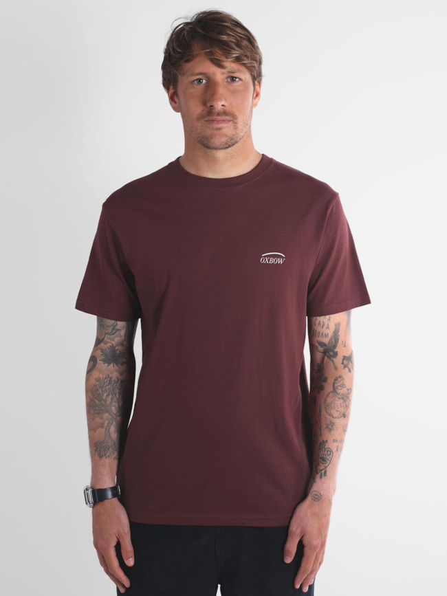 T-shirt à manches courtes tagtan bordeux homme - Oxbow