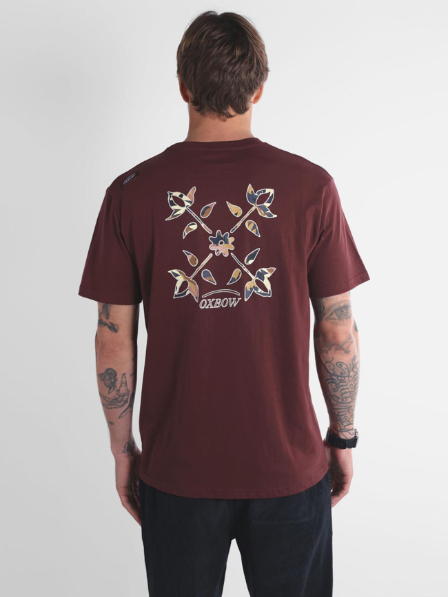 T-shirt à manches courtes tagtan bordeux homme - Oxbow