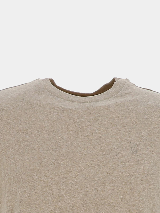 T-shirt à manches courtes chiné t-narvik beige homme - Teddy Smith
