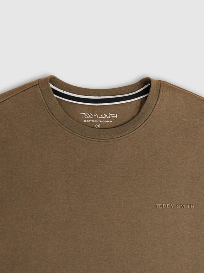 Sweat à col rond nark marron homme - Teddy Smith