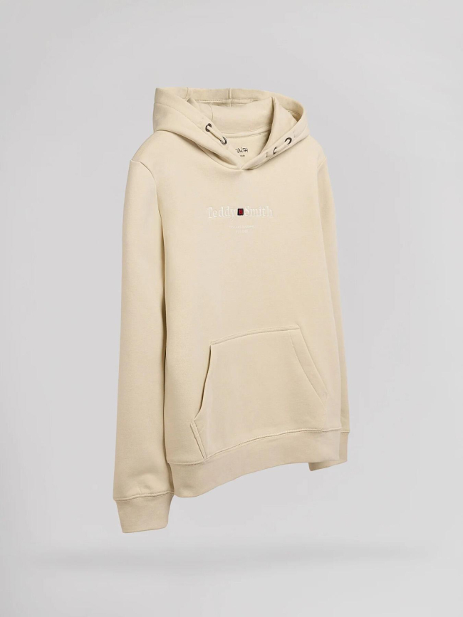 Sweat à capuche s-jim beige homme - Teddy Smith