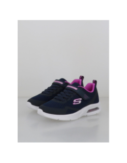 Basket microspec max bleu marine et rose enfant - Skechers