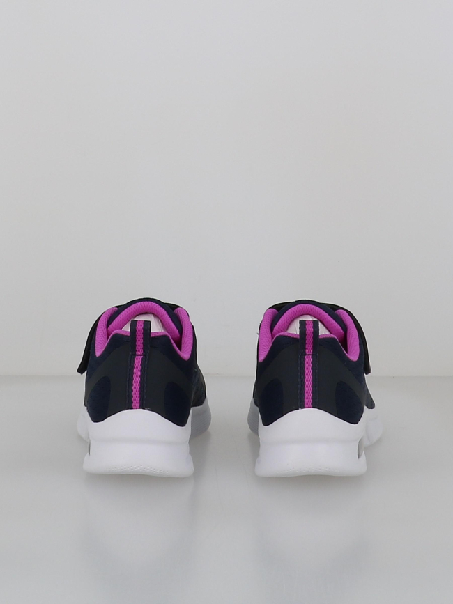 Basket microspec max bleu marine et rose enfant - Skechers