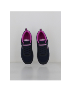 Basket microspec max bleu marine et rose enfant - Skechers