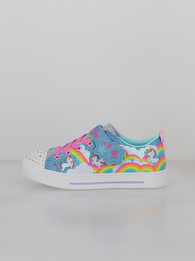 Baskets lumineuses twinkle toes rainbow multicolore fille - Skechers
