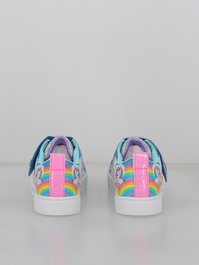 Baskets lumineuses twinkle toes rainbow multicolore fille - Skechers