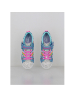 Baskets lumineuses twinkle toes rainbow multicolore fille - Skechers