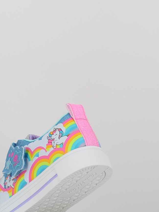 Baskets lumineuses twinkle toes rainbow multicolore fille - Skechers