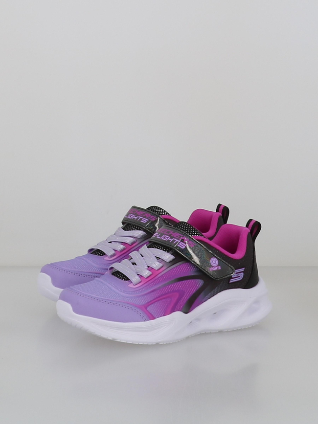 Baskets lumineuses sola glow fille violet et noir fille - Skechers