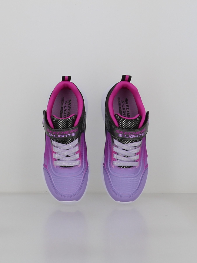 Baskets lumineuses sola glow fille violet et noir fille - Skechers