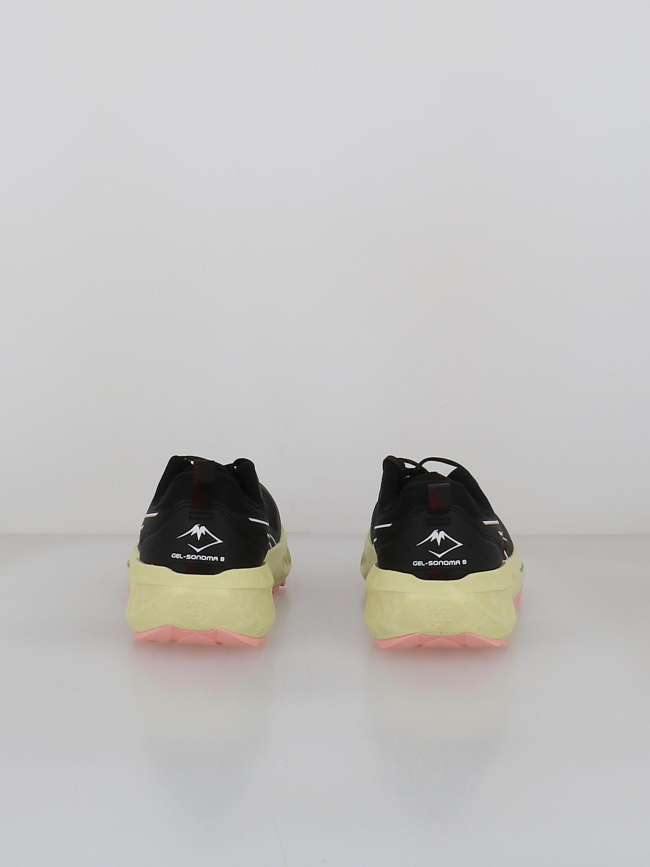 Chaussures de trail gel sonoma 8 noir jaune femme - Asics