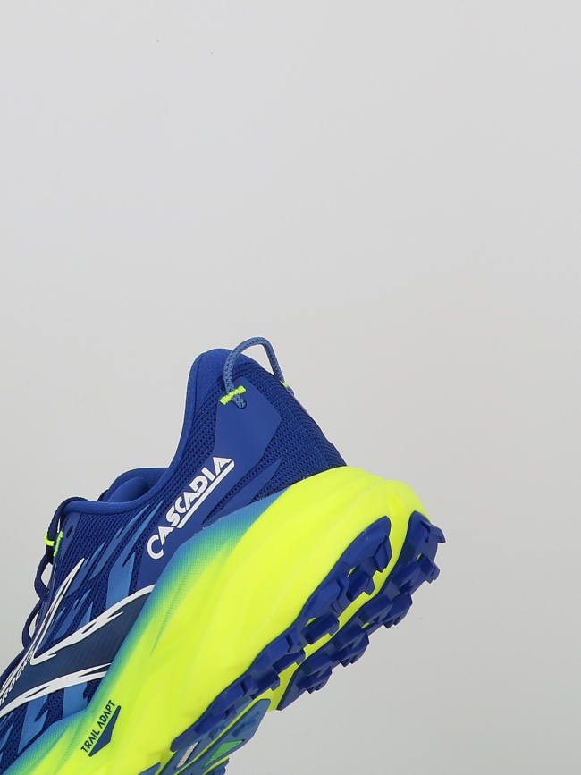 Chaussures de trail cascadia 19 bleu jaune homme - Brooks