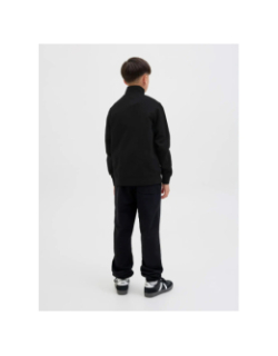 Sweat à col zippé jjesoho noir garçon - Jack & Jones