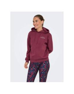 Sweat à capuche loose fit onpicca life bordeaux femme - Only