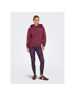 Sweat à capuche loose fit onpicca life bordeaux femme - Only