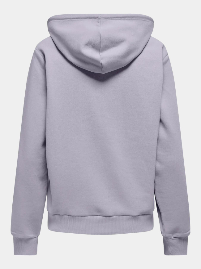 Sweat à capuche onpicca life violet femme - Only