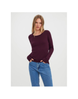 Pull en maille structuré vmcare bordeaux femme - Vero Moda