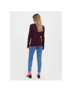 Pull en maille structuré vmcare bordeaux femme - Vero Moda
