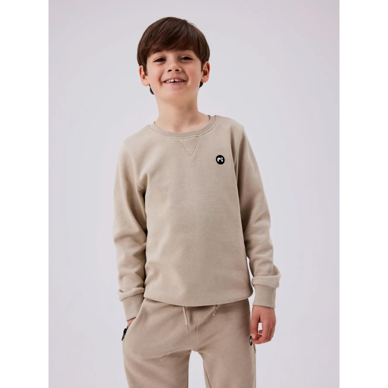 Sweat à col rond nkmvimo beige garçon - Name It