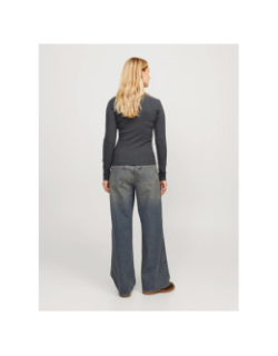 Top manches longues côtelé freya gris femme - Jjxx