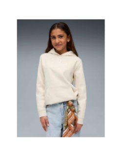 Sweat à capuche script beige fille - Puma