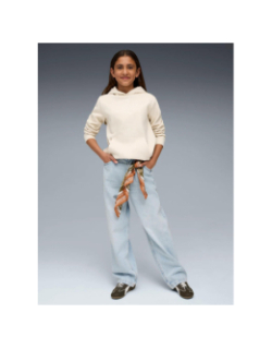 Sweat à capuche script beige fille - Puma