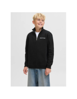 Sweat à col zippé jornorrebro noir garçon - Jack & Jones