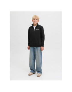 Sweat à col zippé jornorrebro noir garçon - Jack & Jones