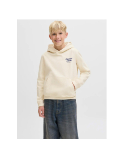 Sweat à capuche jornorrebro beige garçon - Jack & Jones