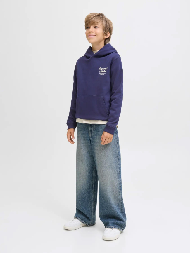 Sweat à capuche jornorrebro bleu marine garçon - Jack & Jones