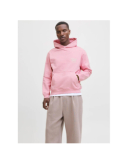 Sweat à capuche jornorrebro typo rose homme - Jack & Jones