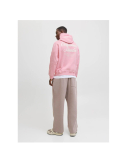 Sweat à capuche jornorrebro typo rose homme - Jack & Jones